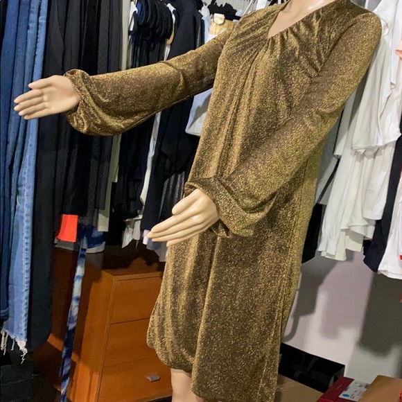 🎞📸RUNWAY METALLIC GOLD GUCCI DRESS - Picture 9 of 16